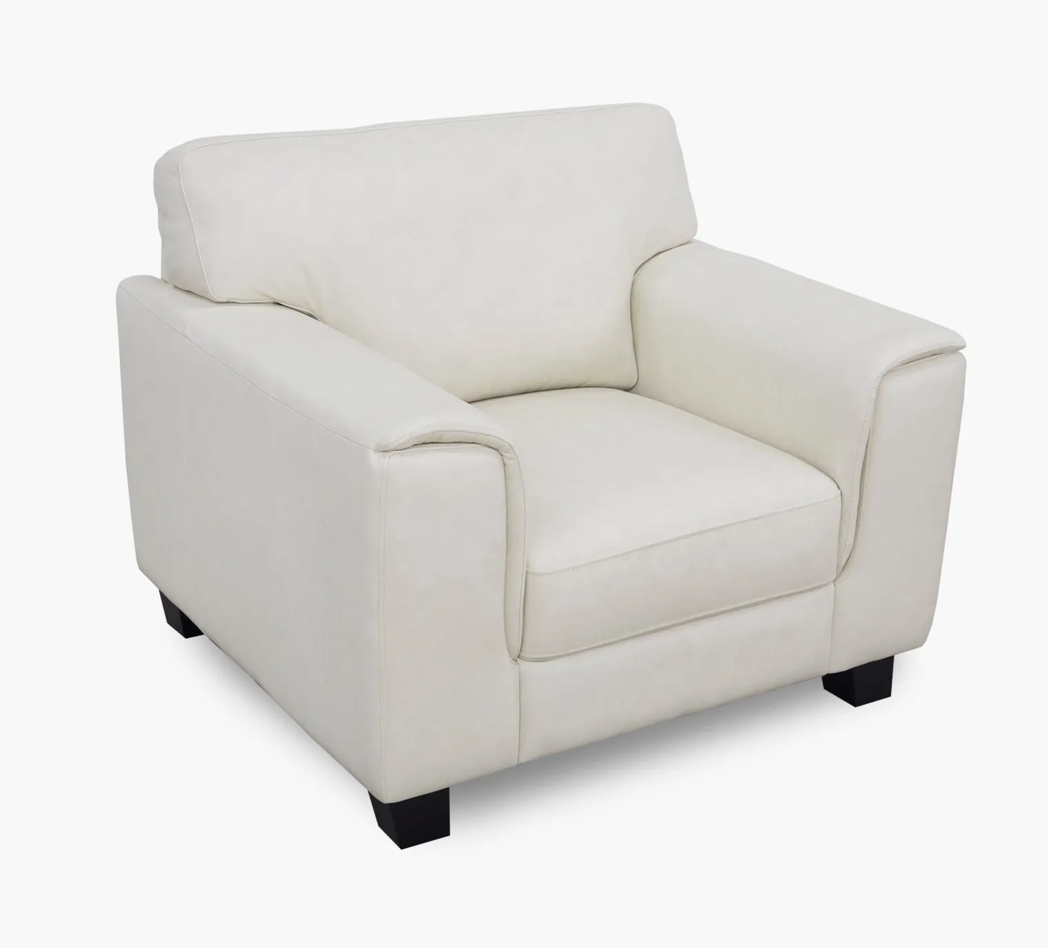 Stetson Ivory Leather Chair