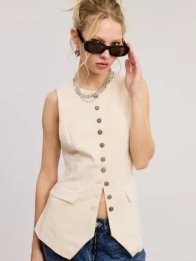 Tailored buttoned vest