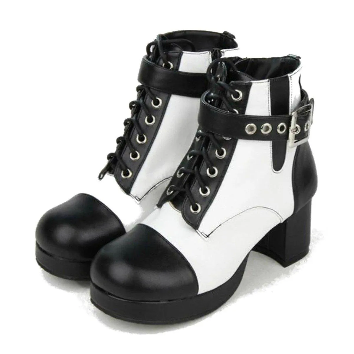 Women's Classic Lace-Up Square Heel Boots