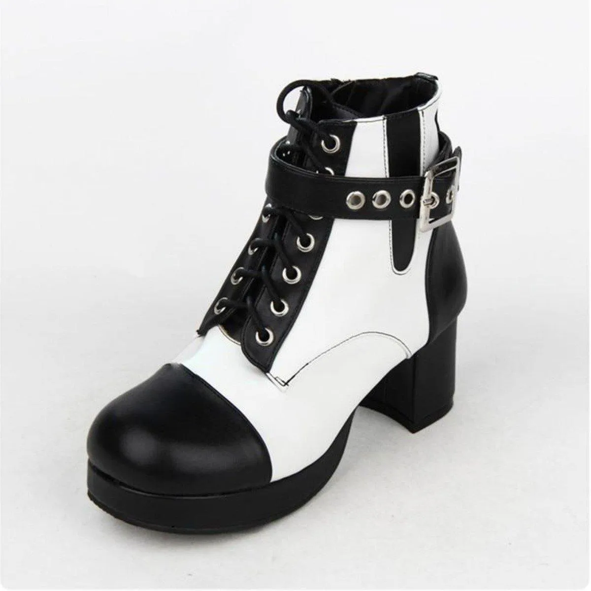 Women's Classic Lace-Up Square Heel Boots