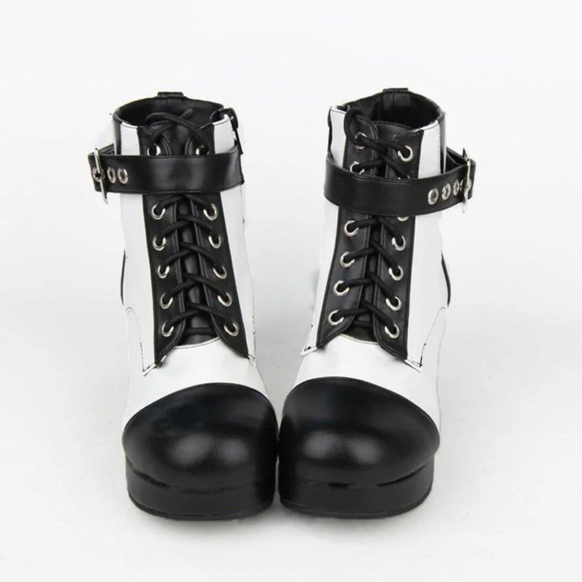 Women's Classic Lace-Up Square Heel Boots